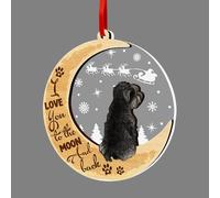 GOSBLUE Schnauzer Dog Ornaments for Christmas Tree, Schnauzer 2 Layer Wood & Acrylic Ornament, Christmas Decoration 2024 for Schnauzer Lovers, Dog Mom, Dog Dad, Pet Lovers