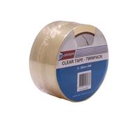 GoSecure Twin Pack Tape 25mm x 66m Clear, Pack of 6 - PB02305