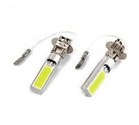 GOSER 2 Pcs H3 15W LED COB DRL Lamp White Xenon Driving Light Bulbs