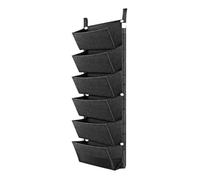 Gosera 1 PCS Garden Wall Hanging Planting Bags 6 Pockets Garden Growing Supplies Vegetable Green Plant Grow Planter Black