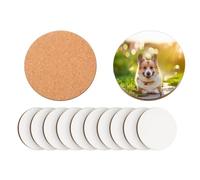 Gosera 12 Pcs Sublimation Coasters 4 X 4 Inch Hardboard Coaster Cork and MDF Blank Coasters Sublimation Car Coasters Easy to Use