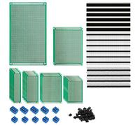 Gosera 147-Piece PCB Circuit Board Prototype Kit - Double-Sided Perf Boards in 6 Sizes