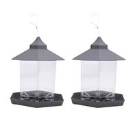 Gosera 2 Pack Outdoor Bird Feeder Bird Feeders for Outdoor Hanging Retro Pagoda Design Fun Installation Bird Feeder Bird Feeders Foroutdoors Squirrel Proof Attracting Wild Birds