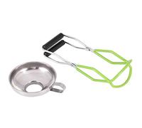 Gosera 2 Pieces Stainless Steel Canning Jar Lifter Tongs and Canning Funnel for Wide-Mouth and Regular Jars, Easy to Clean