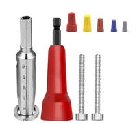 Gosera 2Pcs Wire Stripping Twisting Tools for Drill, Twister with 50Pcs Wire Caps,Fast Electric and Hand Wire Stripper