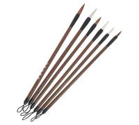 Gosera 6pcs Calligraphy Brush Brush Kanji Brush Chinese Writing Brush for Watercolor Ink Brushes Painting Drawing Brushes
