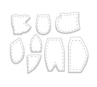 Gosera 8Pcs/Set 8In Acrylic Template Ruler Set Memory Quilting Ruler Ruler DIY Craft for Sewing Template Patchwork B