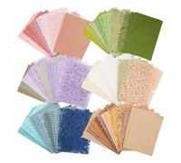 Gosera 96 Sheets Textured Scrapbook Paper and Mesh Fabric Assorted Set,6 Pack Mixed Special Paper for Scrapbooking Planner