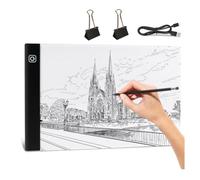 Gosera A4 LED Light Board, 3 Level Dimmable Brightness USB Power Crafts Light Table for Tracing, Light Drawing Sketch Pad