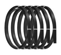 Gosera Bamboo Strips for Weaving 7/16In X 10 Ft,5 Pack Thin Flat Wicker Rattan Cane for Making Basket DIY Crafts, Black
