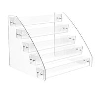 Gosera CD Holder 5 Tier, Clear CD Organizers, CD Display Rack Holds Up to 30 Standard DVD Cases for Media Shelf Storage