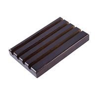 Gosera Display Stand Rack Coin Holder 4-Row Torched Wood Display Holder Stand