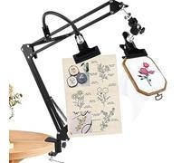 Gosera Embroidery Hoop Stand: 360 Adjustable Metal Embroidery Hoop Stand for Sewing Crafts Easy Install Easy to Use