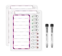 Gosera Erasable Chore Chart White&Pink for Kids Multiple Kids Chore Board for Kids Task Planning Board with Markers