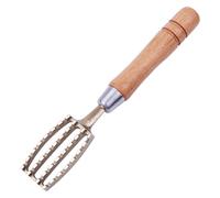 Gosera Fish Scale Brush Scraper to Remove Fish Scales Solid Wood Brass Fish Scale Brush Scraper