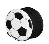 Gosera Football Lunch Bag with Strap, Reusable Round Thermal Bags for School Picnic Camping Outdoor- Black Easy to Use 26 X 26 X 13 cm