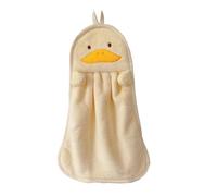 Gosera Hand Towel Hanging Absorbent Baby Hand Towel Cute Penguin Duck Skin-Friendly Soft Children,Yellow Easy to Use
