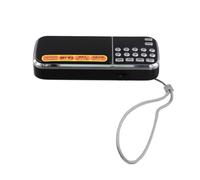 Gosera Mini AM Radio Digital Portable Stereo Speaker MP3 Audio Player Radio LED Flashlight Support USB Drive TF Card AUX-in