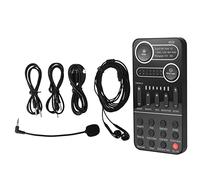 Gosera Mini Portable Voice Changer Multiple Audio Effect Live Sound Changing Card Speaker Device for Mobile Phone PC Tablet