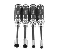 Gosera RC Model Tool 4PCS Hex Screw Drivers Hex Nut Socket Wrench Sleeve Wheel Spanner 4.0/5.5/7.0/8.0mm for Daily Making Manual and RC Airplane Quadcopter FPV Drones,3racing Car