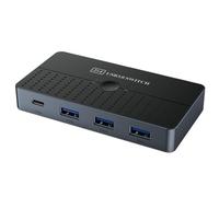 Gosera SA20 USB 3.0 Switch 7 Ports Type C HUB Controller Extend Cable Sharing 2 Computer 1 Mouse Keyboard Printer USB Disk