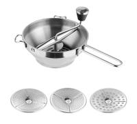 Gosera Steel Vegetable Fruits Grinder Tool Puree Maker Potato Masher Silver Pressing Mashing for Pumpkin,Food Mill