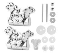 Gosera Toilet Seat Hinges Replacement Spare Parts Toilet Lid Hinges with Soft-Close Mechanism,Toilet Lid Hinges for All Toilet Seats