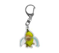 [Gosgjmep] Banana Cat Keychain, Unisex Fruit Shaped Crying Cat Key Pendant - Acrylic 2D Cute Cat Key Hook for Handbag, Tote, Backpack, Bag, Cute Accessories for Women Men, Crying Banana Cat 1.4 inch