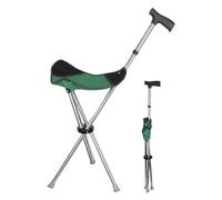 Gosgjmep Folding Cane Chair | Walking Chair Stick - Anti-Slip Stick Portable Balance Support - Climbing Travel Hiking Fishing Outdoor Elderly Adult Men