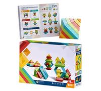 Gosgjmep Kids Building Blocks, Interactive Stacking Building Games, 15 Piece Stacking Blocks Set | Ages 3+ for Kids, Boys, Girls, Motor Skills, Learning, Home, Play, Preschool Education