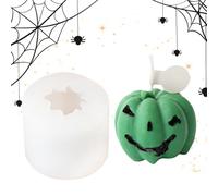 Gosgjmep Pumpkin Mold - Halloween Pumpkin Candle Making Mold - Craft Handmade Soap Plaster Art Project Fall Thanksgiving Home Party Decoration
