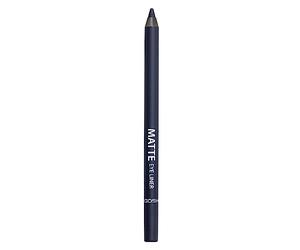 GOSH Dark Blue Eyeliner Matte I Waterproof Eyeliner Pencil I Soft & Creamy for Easy Application I Highly Pigmented Eye Pencil I Longlasting & Transferproof I Vegan & Perfume-free I 009 Midnight Blue