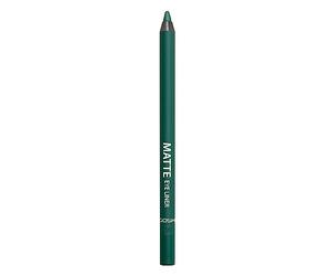 GOSH Dark Green Eyeliner Matte I Waterproof Eyeliner Pencil I Soft & Creamy for Easy Application I Highly Pigmented Eye Pencil I Longlasting & Transferproof I Vegan & Perfume-free I 012 Forest Green