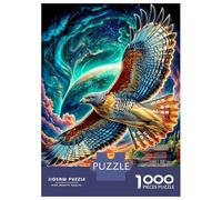 Goshawk Puzzle 1000 Pcs Jigsaw Puzzle Challenge Paper Eco-friendly Puzzle for Adults & for Age 12 And Up 70x50cm/1000pcs