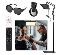 Goshoot Polarized LED Tattoo Work Light with Tattoo Vision Lenses and Extra Frame for Eliminating Shadows, High Definition,Equipped with 360°Tattoo Lights Stand