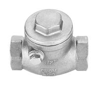Goshyda 1/2" DN15 Stainless Steel Swing Check Valve, Female Thread One Way Valve, WOG 200PSI for Water, Steam, Oil Pipeline Systems