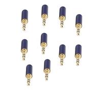 Goshyda 10Pcs 3.5mm Headphone Plug Premium Gold-Plated Balanced Connector for Mixing Consoles and Public Address Systems