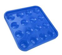 Goshyda 16 Holes Billiard Ball Tray, Pool Snooker Ball Storage Holder, Durable Organizer for Billiard Room and Home Use (Blue)