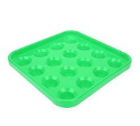 Goshyda 16 Holes Billiard Ball Tray, Pool Snooker Ball Storage Holder, Durable Organizer for Billiard Room and Home Use (Green)