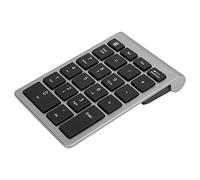 Goshyda 2.4G Wireless Mini Keyboard, Numeric Keypad 22 Keys Ergonomic Design, Plug and Play USB Receiver for, Vista (Iron Gray)