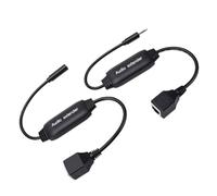 Goshyda 3.5mm to RJ45 Sound Extender, 2 Pack Plug and Play Ethernet Cable Extension with Sound Isolator, 100m / 328.08ft for Studio Home Theater
