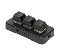 Goshyda 3 Keys Mini Macro Mechanical Keyboard, RGB Backlight One Handed Gaming Keypad, Support USB 2.4G Wireless Bluetooth, HID Programming Customized Keyboard