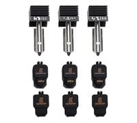 Goshyda 3 Pcs Hardened Steel Hotend Kit Replacement for X2D P2S H2D H2S 3D Printer, 0.2mm 0.4mm 0.6mm Nozzle Set with Silicone Socks