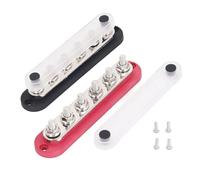 Goshyda 300A Bus Bar Terminal Block, M8 Bolt Power Distribution Block with Cover Battery Bus Bar, DC12V-48V Marine Bus Bar, Terminal Studs for Automotive Car Boat