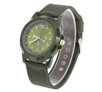 Goshyda 4Colors Analog Wristwatch with Electronic Movement for Military Use, Nylon Strap, Pin Buckle, Round Dial, 1 Piece, Ideal for (Army Green)