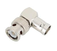 Goshyda 4pcs BNC Male to Female Right Angle Elbow Adapter Connector, 50 Ohms Brass Connector for Coaxial Cable Communication Systems, Reliable Connectivity with Performance and