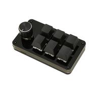 Goshyda 6 Key Keypad with Knob, Macro Programming, Hot Swappable, Blue Switch Mechanical Keyboard for Work Game, Customizable, Separable Cable