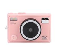 Goshyda 64MP 5K Photo Video Camera with Front Double Lens 2.8 Inch Touch Screen, Fill Light Touch Screen Beauty Camera for Selfies Landscapes (Roseate)
