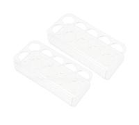 Goshyda Acrylic Vial Holder for Fridge, 2 Pack 10 Slots Peptide Vial Organizer Stand with Wall Mounted Design, Transparent Refrigerator Storage Case for Insulin Syringe
