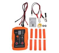 Goshyda Automotive Fuel Injector Tester Cleaning Tool Kit, 2 in 1 Function with 8 Adapters & 8 Pulse Modes, 4 Wire Dual Channel Tester for 2 Injectors, Diagnostic Tool for Car Engine (Orange)